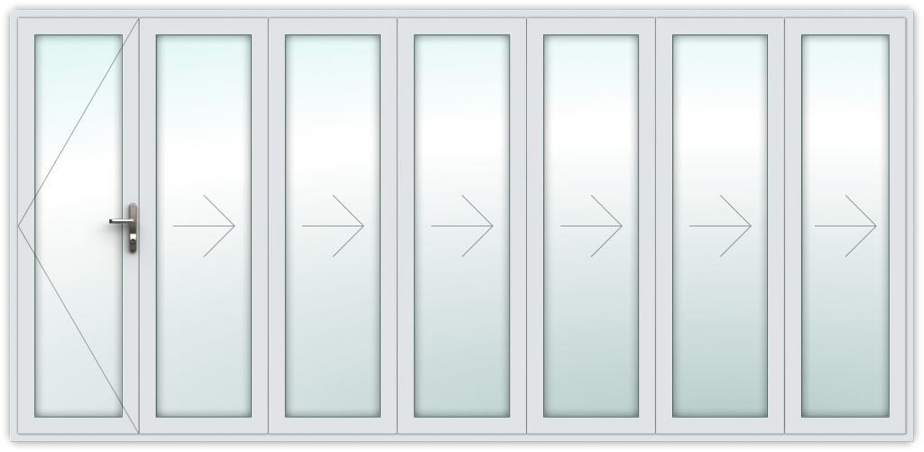 6 folding right, 1 left split, with traffic door